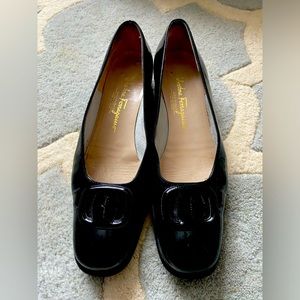 Salvatore Ferragamo Patton Leather Shoes, Size 10